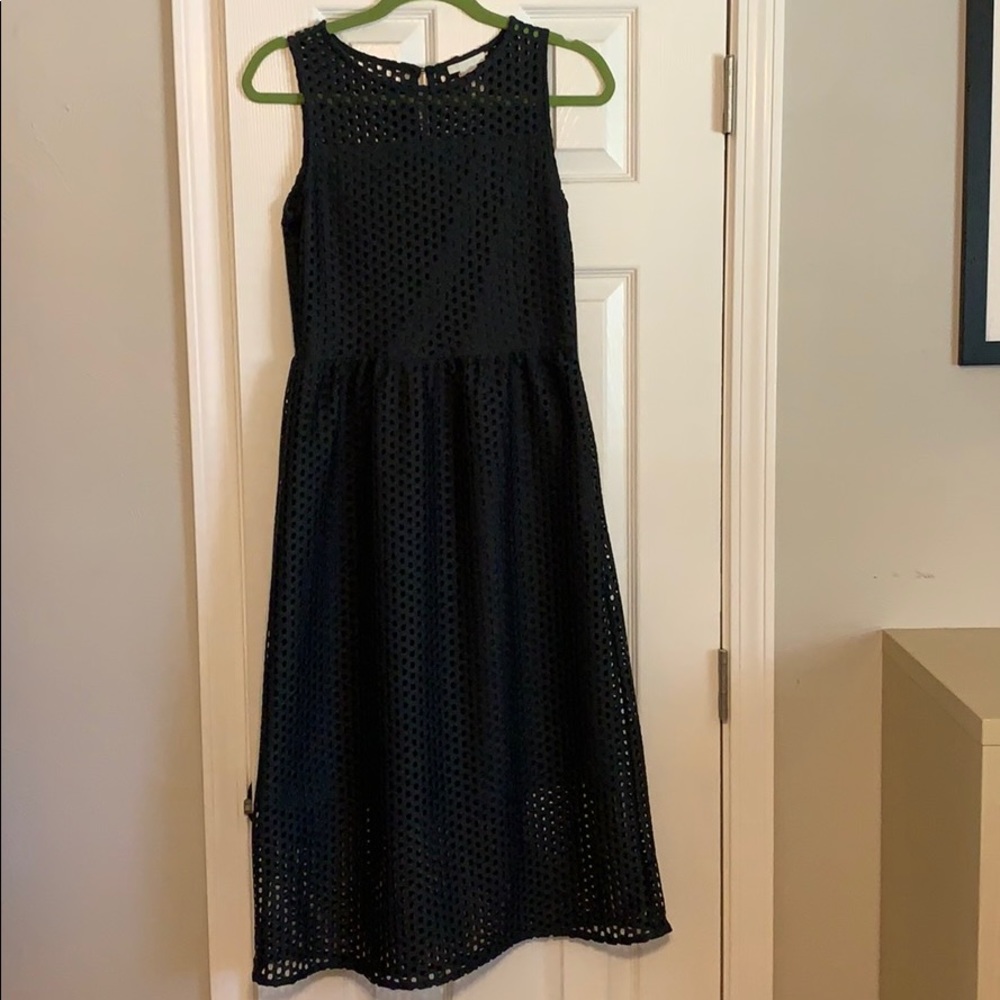 Dark Green Mesh Midi Dress